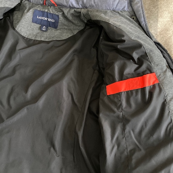 Lands' End Women's Charcoal Puffer Coat - Picture 3 of 10